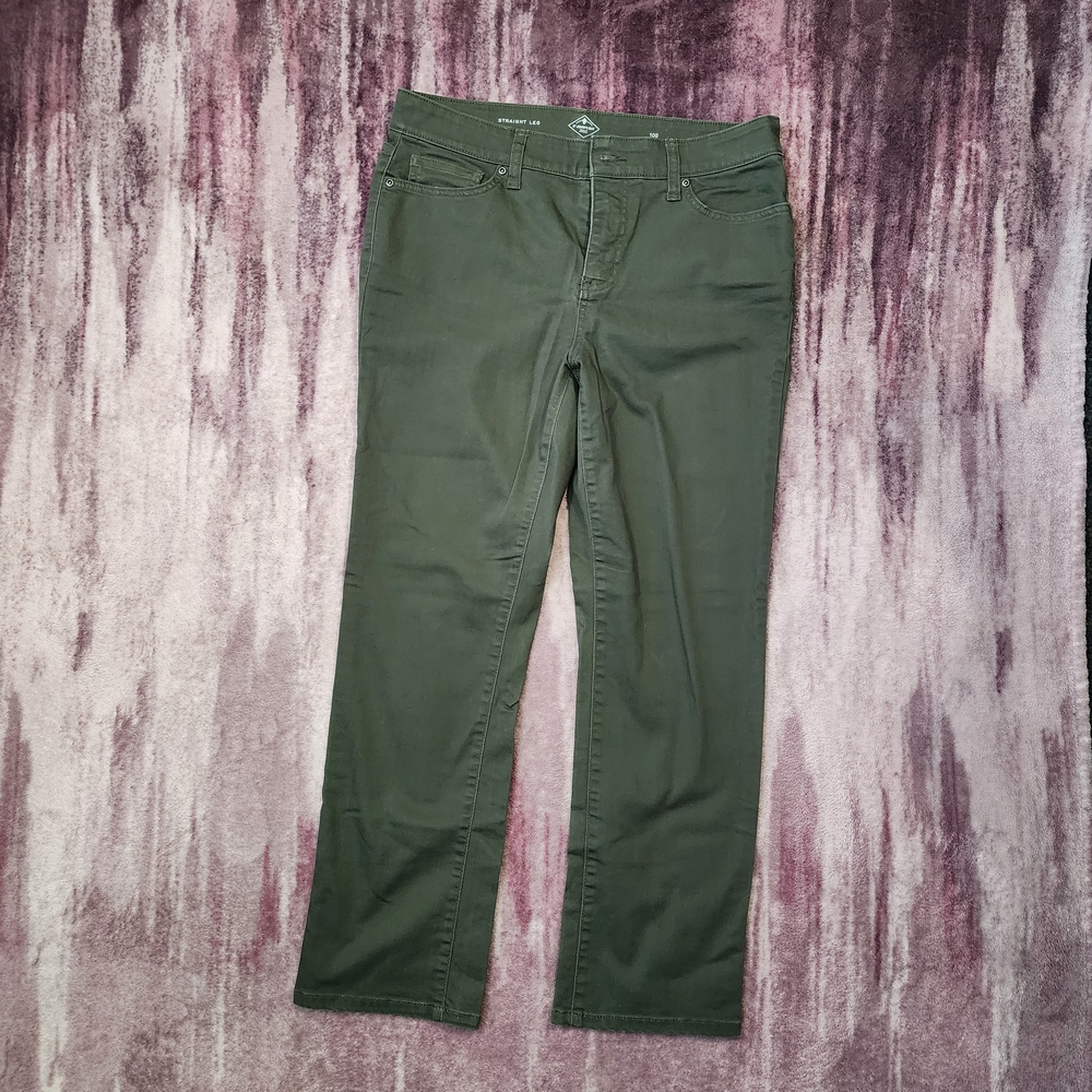 St. John's Bay Olive Straight-Leg Pants